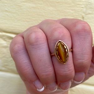 Vintage Tigers Eye 10k Gold Ring